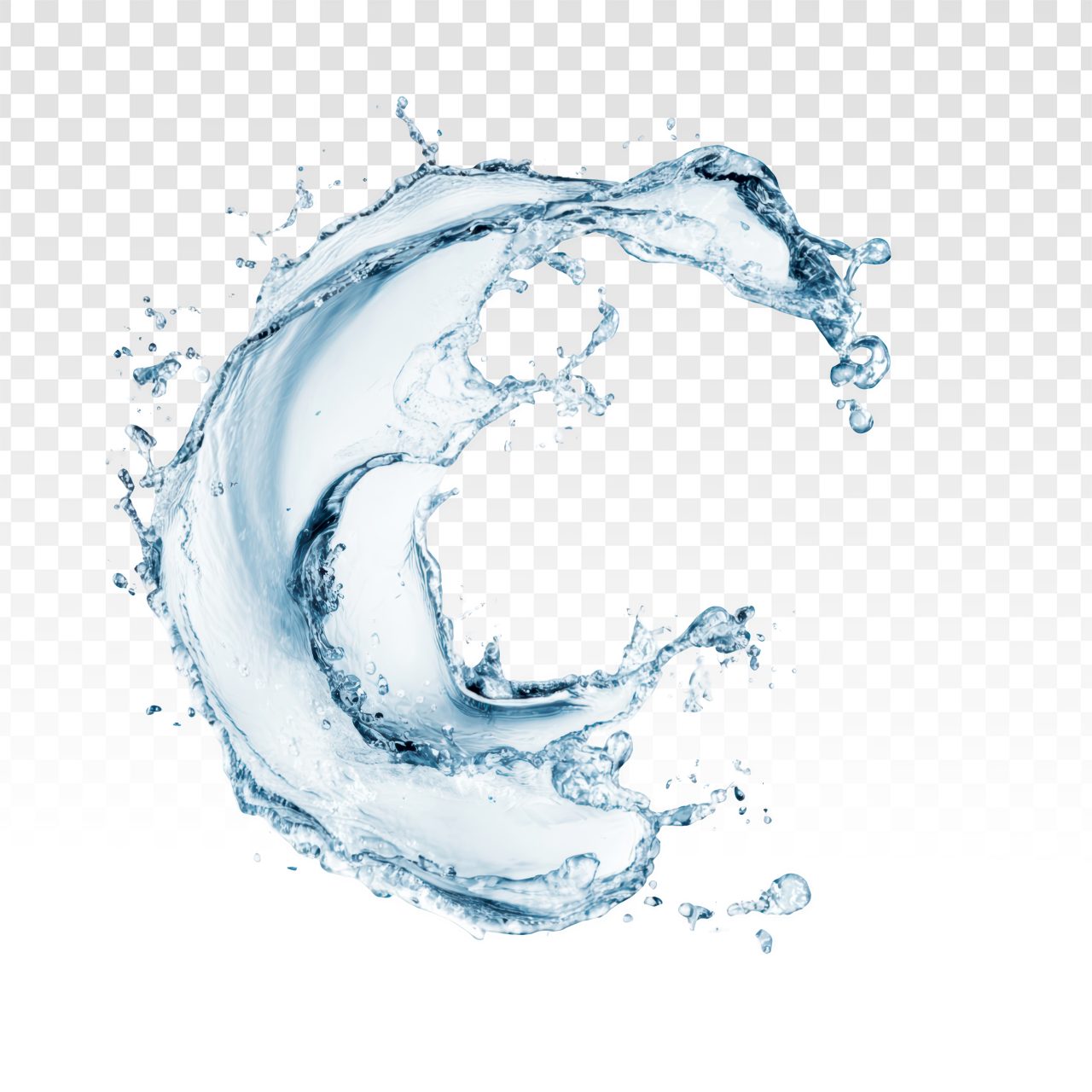 透明背景的动态泼水